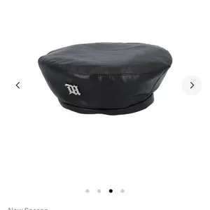 Misbhv faux leather beret MISBHV Black Vegan Leather Beret | Garmentory main image 2